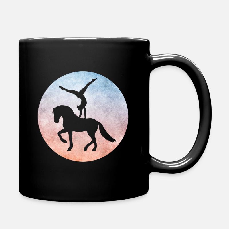 Voltigieren Pferdesport Voltigier Shirts - Tasse einfarbig - Schwarz