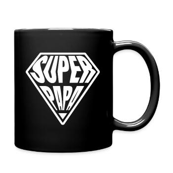 Super Papa - Tasse einfarbig - Schwarz - Rechts