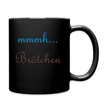 Brötchen - Tasse einfarbig - Schwarz - Rechts
