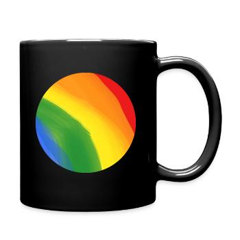 Farben des Regenbogens - Tasse einfarbig - Schwarz - Rechts