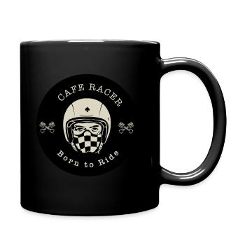 Cafe racer logo gold - Full Colour Mug - black - Right