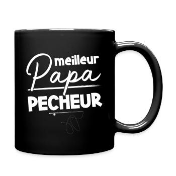 Meilleur papa pêcheur - Mug uni - noir - Droite
