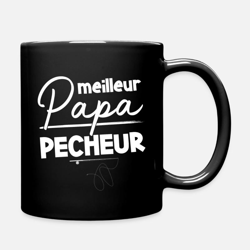Meilleur papa pêcheur - Mug uni - noir