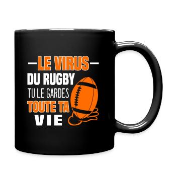 The Rugby virus you keep it all your life. Fan - Full Colour Mug - black - Right