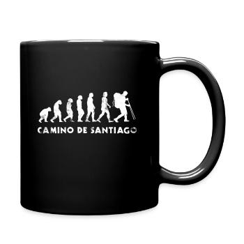 Way of St. James evolution pilgrim hiker gift idea - Full Colour Mug - black - Right