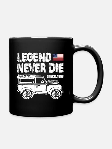 Jeep Legend Never Die - Tasse einfarbig - Schwarz