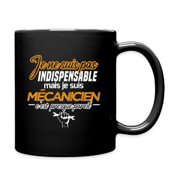 Ich bin nicht unbedingt mechanisch Humor - Tasse einfarbig - Schwarz - Rechts