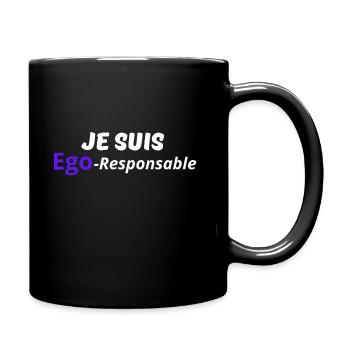 Je suis Ego responsable humour cadeau noel - Mug uni - noir - Droite