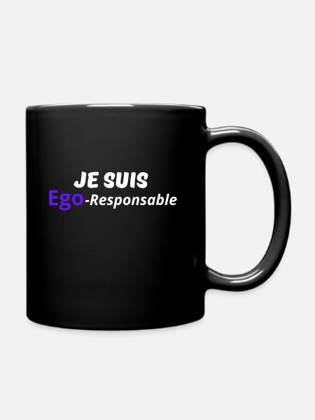 Je suis Ego responsable humour cadeau noel - Mug uni - noir