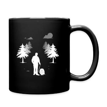 Zwergspitz Hunde | Zwergspitz Geschenk | Gassie - Tasse einfarbig - Schwarz - Rechts