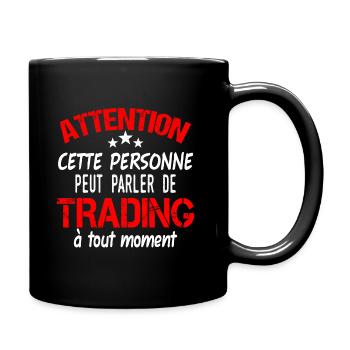 Humour trading bourse, économie, trader, cadeau - Mug uni - noir - Droite