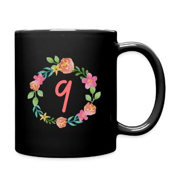 9 birthday birthday shirt - Full Colour Mug - black - Right
