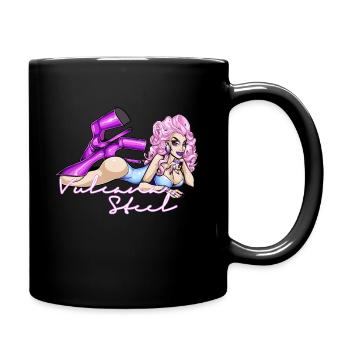 VULCANA STEEL WHITE LETTERS - Tasse einfarbig - Schwarz - Rechts
