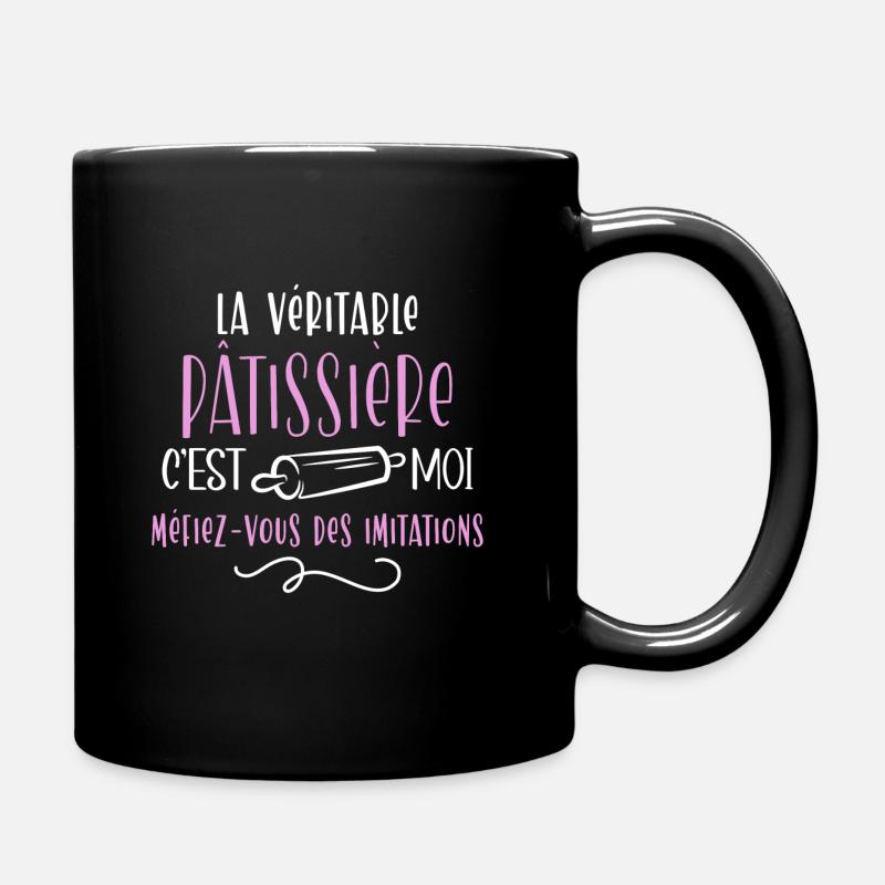 Véritable pâtissière humour métier, idée cadeau - Mug uni - noir