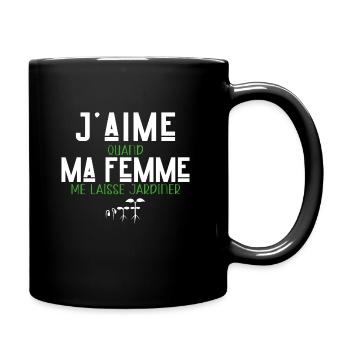 Jardinage humour loisir jardin idée cadeau homme - Mug uni - noir - Droite