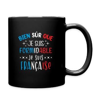 France française humour pays idée cadeau région - Mug uni - noir - Droite