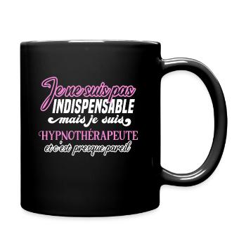 Hypnothérapeute humour métier hypnose, idée cadeau - Mug uni - noir - Droite