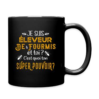 Éleveur de fourmis idée cadeau humour insecte - Mug uni - noir - Droite