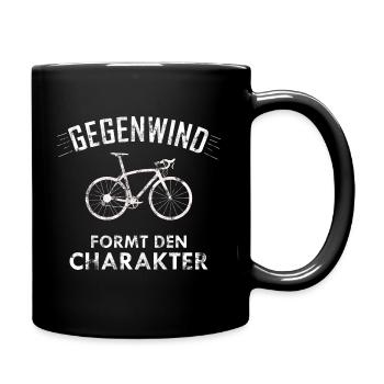 Rennrad Fahrrad Bike Geschenk - Tasse einfarbig - Schwarz - Rechts