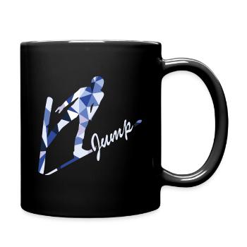 Saut à ski disant sauter polygone - Mug uni - noir - Droite