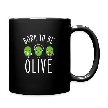 Humor pun, Born to be alive, gift idea - Full Colour Mug - black - Right