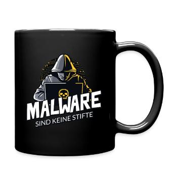 Informatiker Nerd Hacker Malware sind keine Stifte - Tasse einfarbig - Schwarz - Rechts