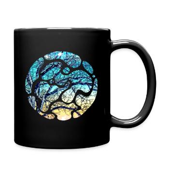 Winter magic design for an art lover - Full Colour Mug - black - Right