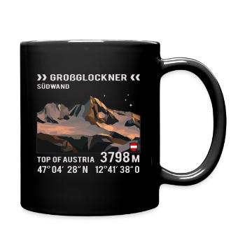 Großglockner Hohen Tauern Austria Österreich Berg - Tasse einfarbig - Schwarz - Rechts