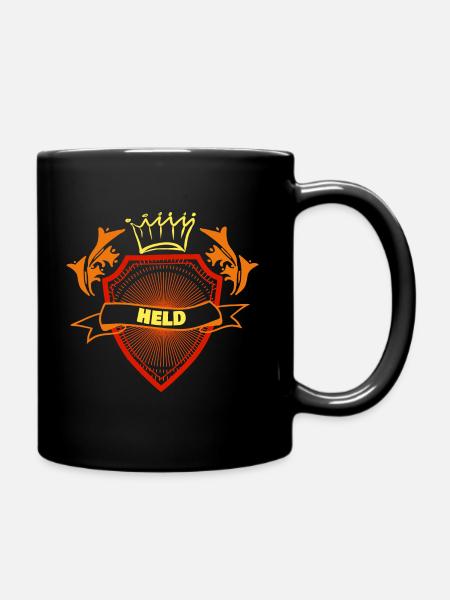 Ich bin ein Held - Tasse einfarbig - Schwarz