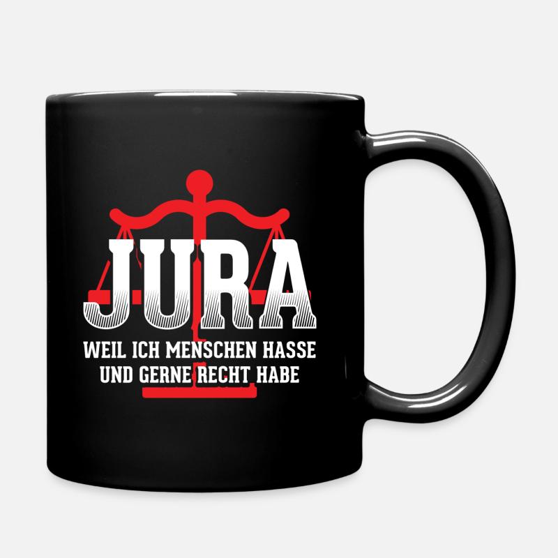Jura Anwalt - Tasse einfarbig - Schwarz