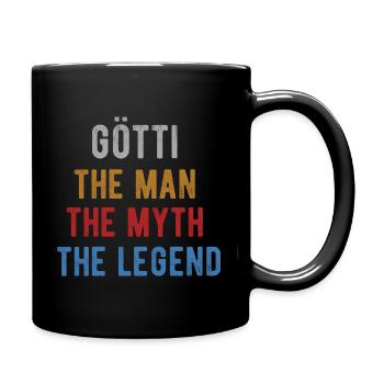 Götti Firmgötti Taufgötti Götti Questions - Mug uni - noir - Droite