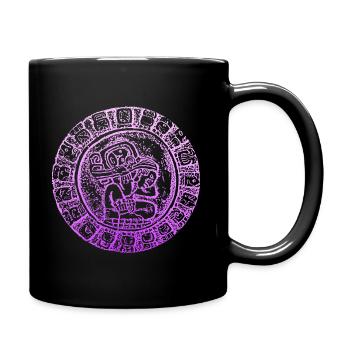 INKA Pyramide Maya Hieroglyphen - Tasse einfarbig - Schwarz - Rechts