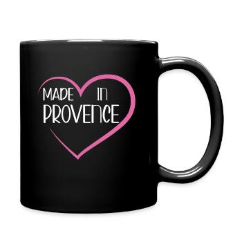 Made in Provence Süd-Humor, Meditiertes Geschenk - Tasse einfarbig - Schwarz - Rechts