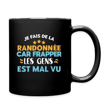 randonneur idée cadeau passion randonnée, humour - Mug uni - noir - Droite
