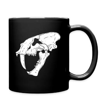 säbelzahntiger - Tasse einfarbig - Schwarz - Rechts