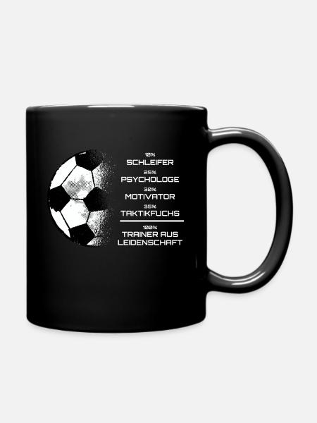 Fußballtrainer aus Leidenschaft Spruch Trainer - Tasse einfarbig - Schwarz