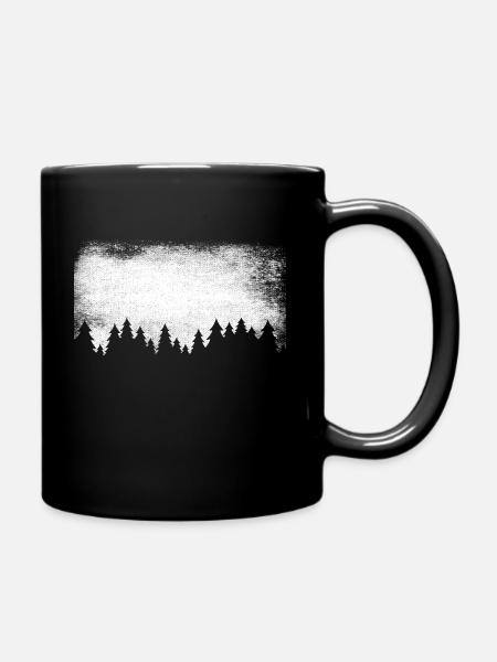 Wald | forêts | Sapins | Bûcherons - Mug uni - noir