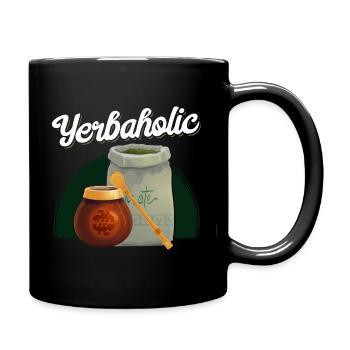 Lustiger Yerba Mate Tee Liebhaber - Tasse einfarbig - Schwarz - Rechts