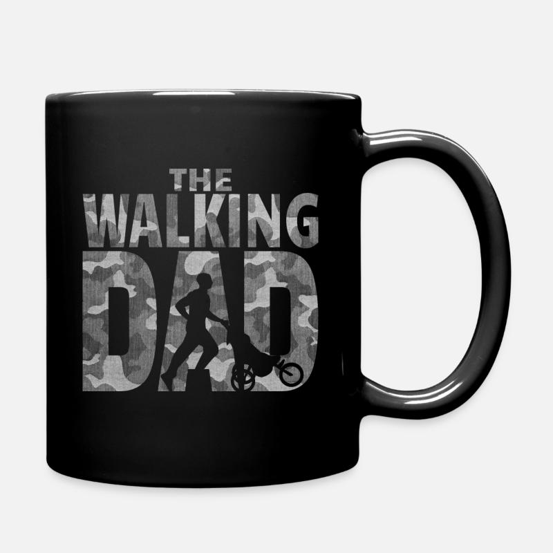 the walking dad camouflage mit kinderwagen - Tasse einfarbig - Schwarz