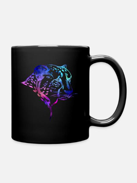 Leopard - Tasse einfarbig - Schwarz