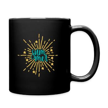 Sommer - Tasse einfarbig - Schwarz - Rechts