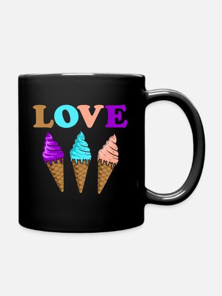 Eiscreme - Tasse einfarbig - Schwarz