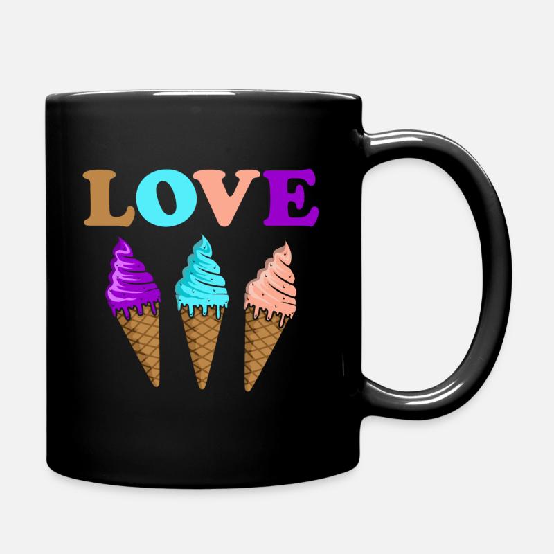 Eiscreme - Tasse einfarbig - Schwarz
