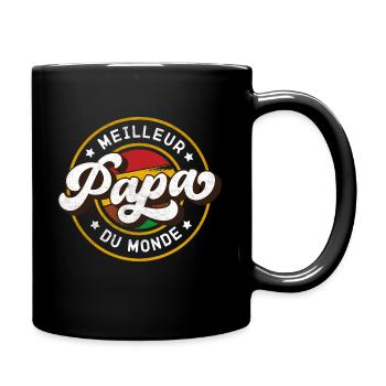 Meilleur Papa du Monde Vintage Style - Mug uni - noir - Droite