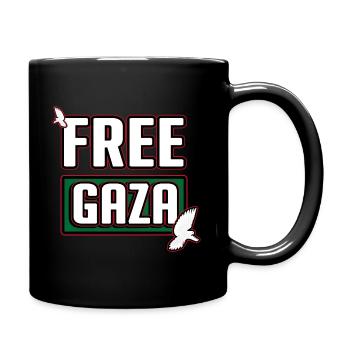 Free Gaza, Free Palestine, Gaza Peace, Palestine - Full Colour Mug - black - Right