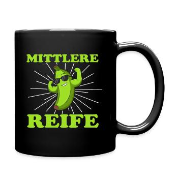 Mittlere Reife Banane Schulabschluss Realschule - Tasse einfarbig - Schwarz - Rechts