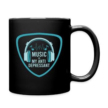 MUSIQUE MON ANTIDÉPRESSEUR - Mug uni - noir - Droite