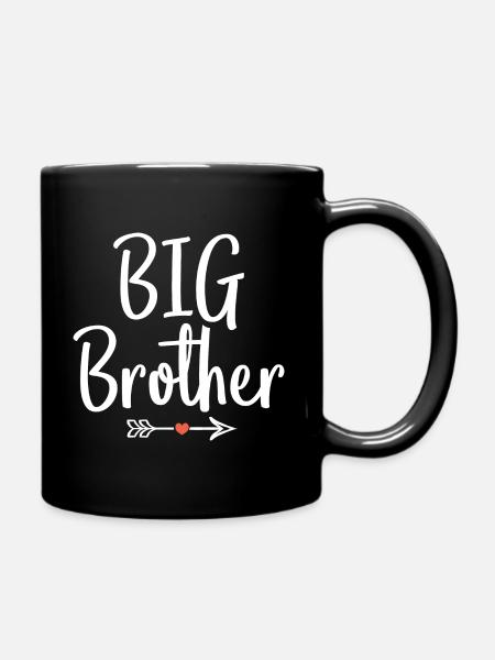 großer bruder großer bruder geschenk - Tasse einfarbig - Schwarz