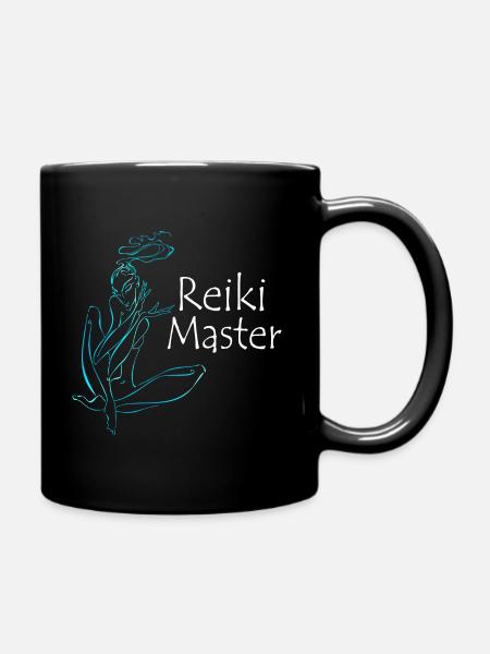 Reiki Meister Energie Spirituell Meditation Chakra - Tasse einfarbig - Schwarz