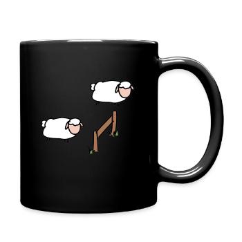 Les moutons dorment - Mug uni - noir - Droite